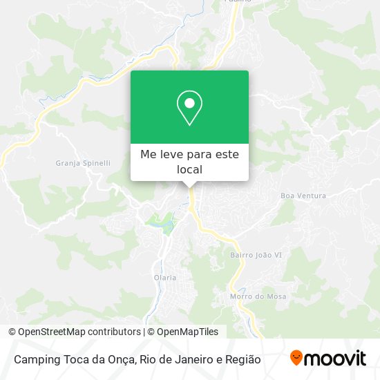 Camping Toca da Onça mapa