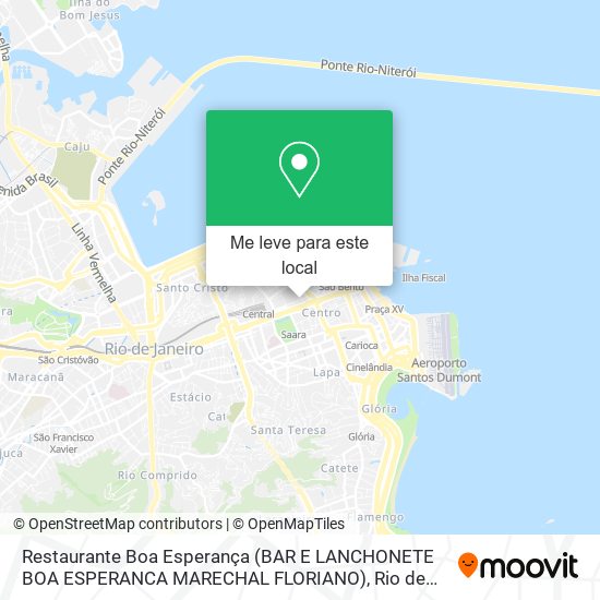 Restaurante Boa Esperança (BAR E LANCHONETE BOA ESPERANCA MARECHAL FLORIANO) mapa