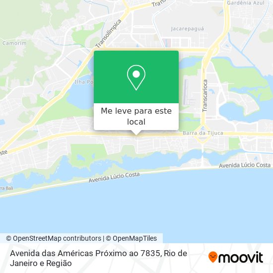 Avenida das Américas Próximo ao 7835 mapa