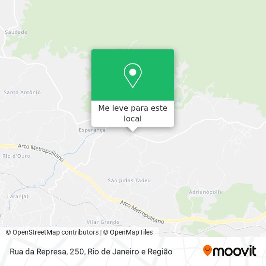 Rua da Represa, 250 mapa