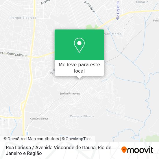 Rua Larissa / Avenida Visconde de Itaúna mapa