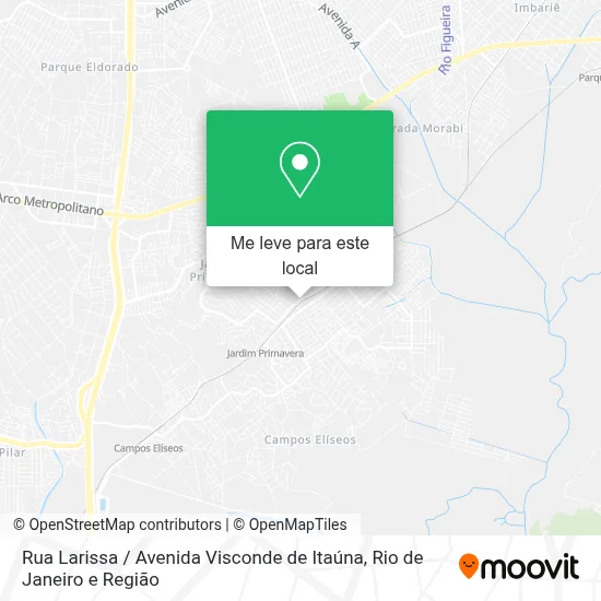 Rua Larissa / Avenida Visconde de Itaúna mapa