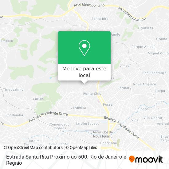 Estrada Santa Rita Próximo ao 500 mapa