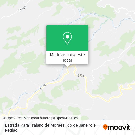 Estrada Para Trajano de Moraes mapa