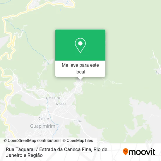 Rua Taquaral / Estrada da Caneca Fina mapa