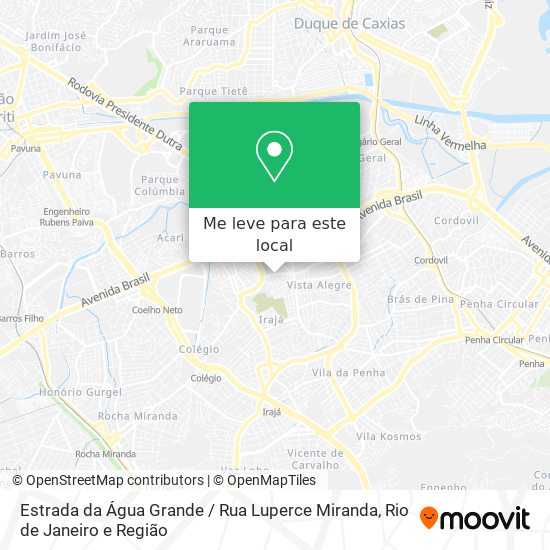 Estrada da Água Grande / Rua Luperce Miranda mapa