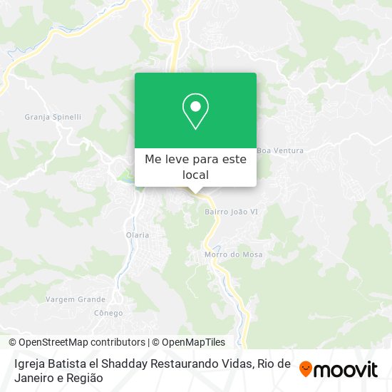 Igreja Batista el Shadday Restaurando Vidas mapa
