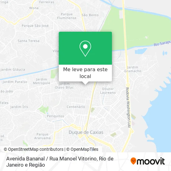 Avenida Bananal / Rua Manoel Vitorino mapa