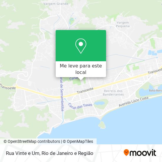 Rua Vinte e Um mapa