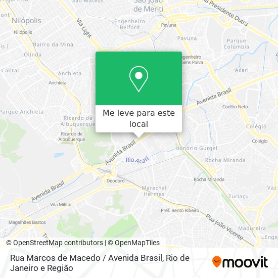 Rua Marcos de Macedo / Avenida Brasil mapa