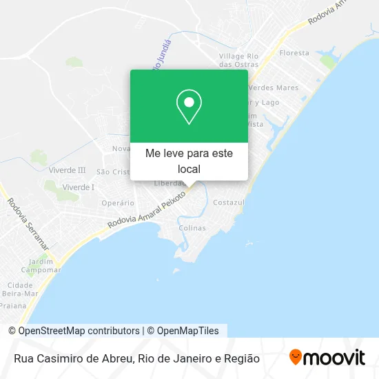 Rua Casimiro de Abreu mapa