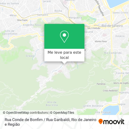 Rua Conde de Bonfim / Rua Garibaldi mapa