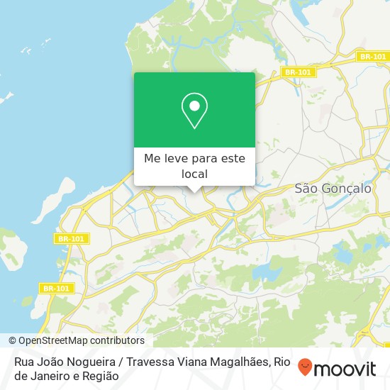 Rua João Nogueira / Travessa Viana Magalhães mapa