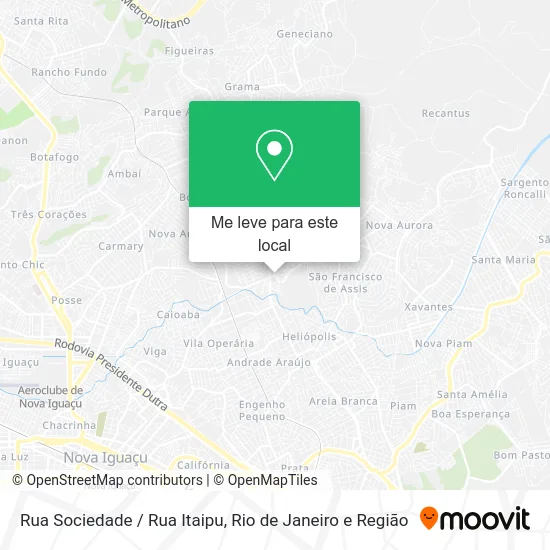 Rua Sociedade / Rua Itaipu mapa