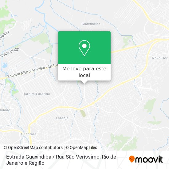 Estrada Guaxindiba / Rua São Veríssimo mapa