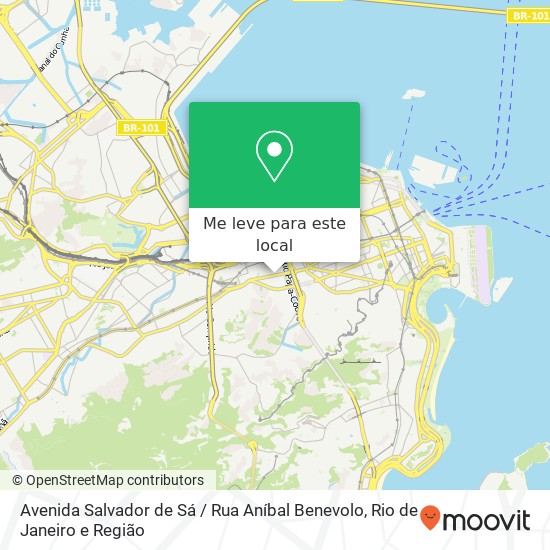 Avenida Salvador de Sá / Rua Aníbal Benevolo mapa