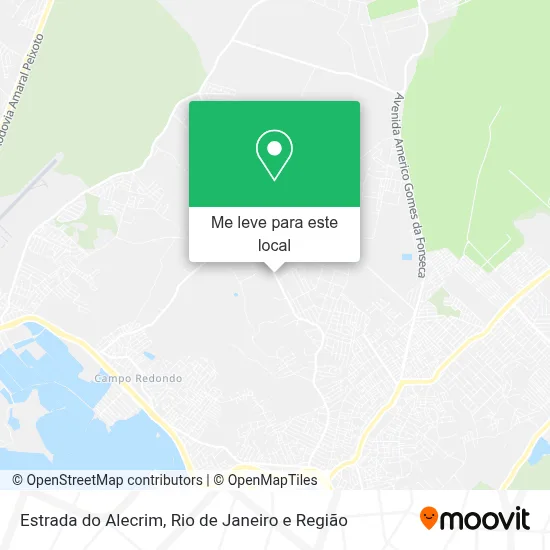 Estrada do Alecrim mapa