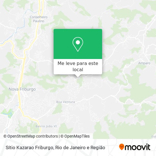 Sítio Kazarao Friburgo mapa