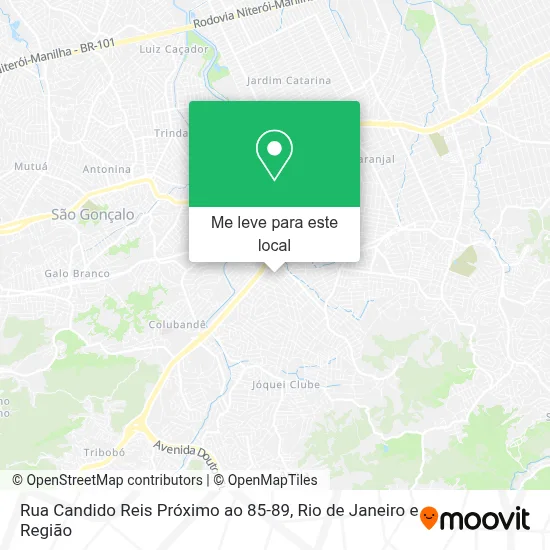 Rua Candido Reis Próximo ao 85-89 mapa
