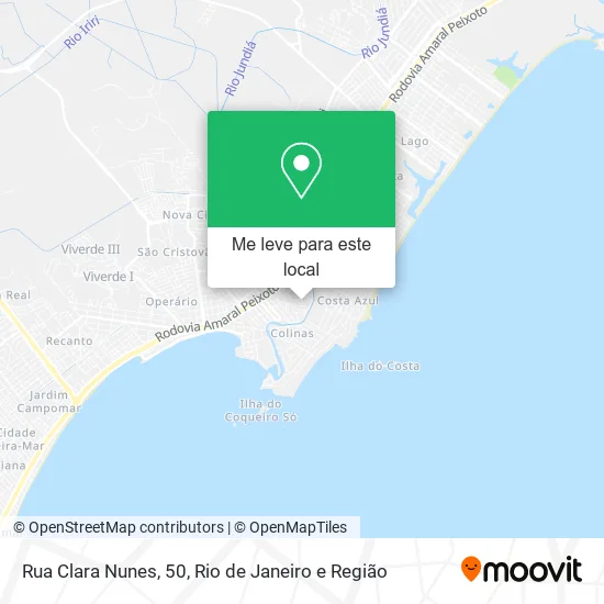 Rua Clara Nunes, 50 mapa