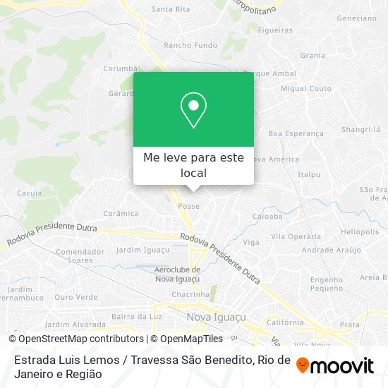 Estrada Luis Lemos / Travessa São Benedito mapa