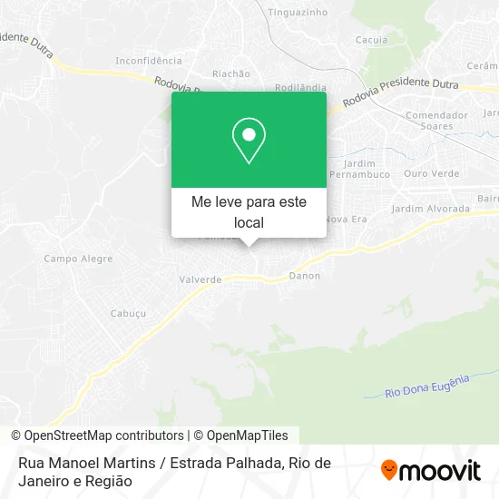 Rua Manoel Martins / Estrada Palhada mapa