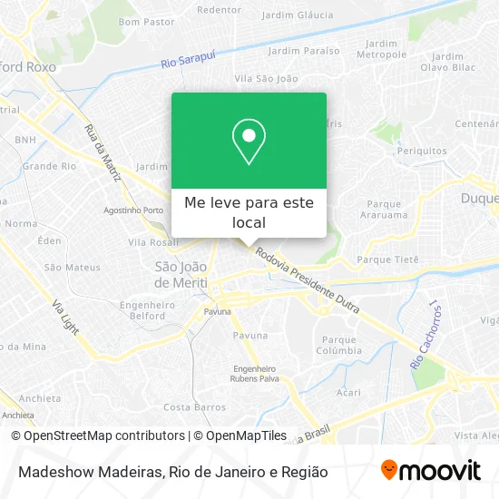 Madeshow Madeiras mapa