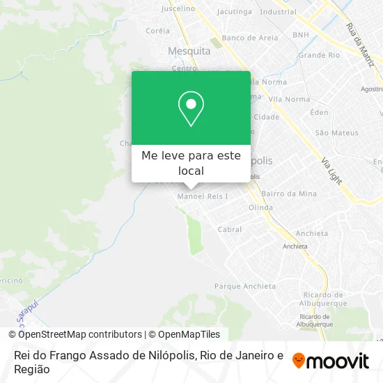 Rei do Frango Assado de Nilópolis mapa