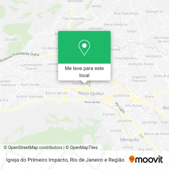 Igreja do Primeiro Impacto mapa
