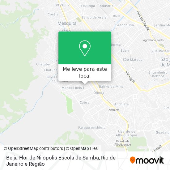 Beija-Flor de Nilópolis Escola de Samba mapa