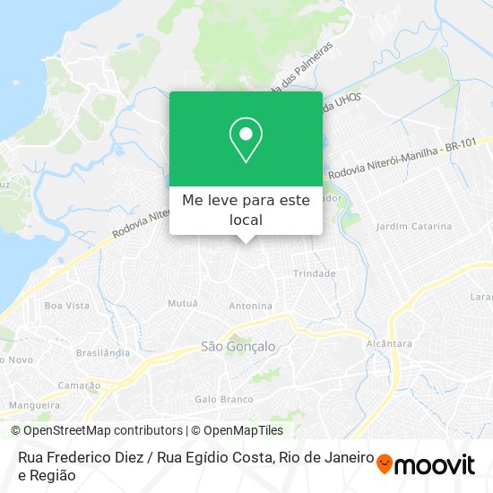 Rua Frederico Diez / Rua Egídio Costa mapa