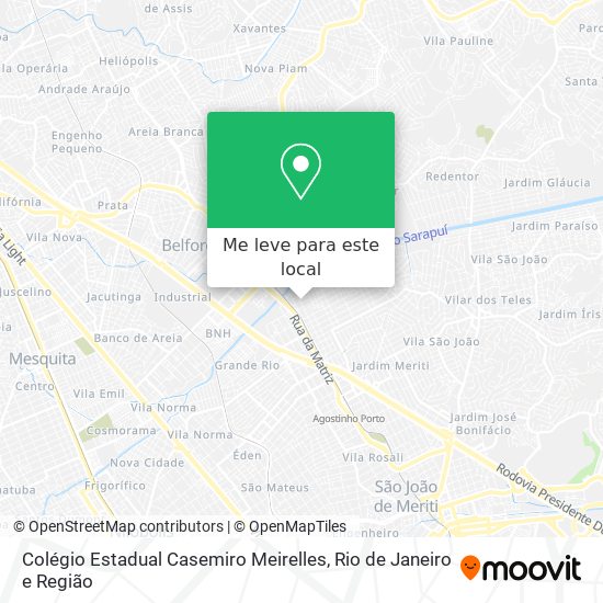 Colégio Estadual Casemiro Meirelles mapa