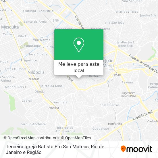 Terceira Igreja Batista Em São Mateus mapa