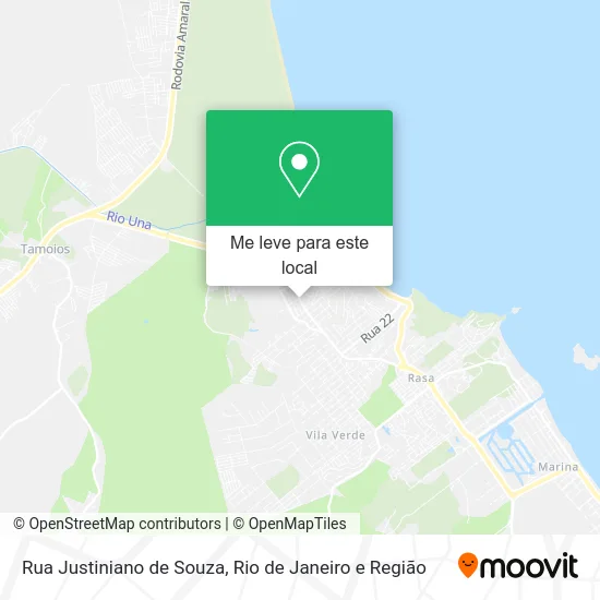 Rua Justiniano de Souza mapa