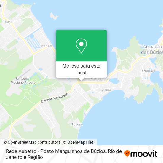 Rede Aspetro - Posto Manguinhos de Búzios mapa