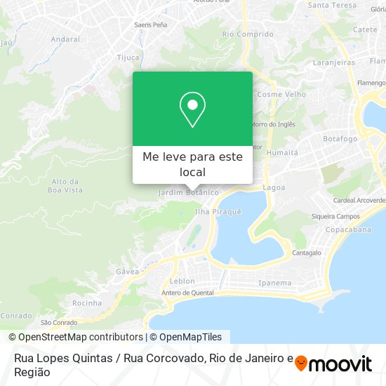 Rua Lopes Quintas / Rua Corcovado mapa