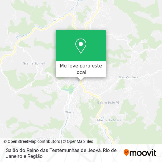 Salão do Reino das Testemunhas de Jeová mapa