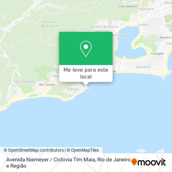Avenida Niemeyer / Ciclovia Tim Maia mapa