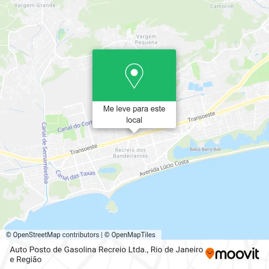 Auto Posto de Gasolina Recreio Ltda. mapa