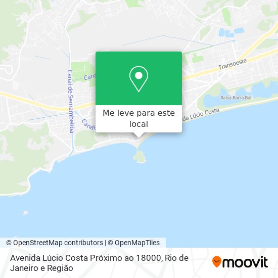 Avenida Lúcio Costa Próximo ao 18000 mapa