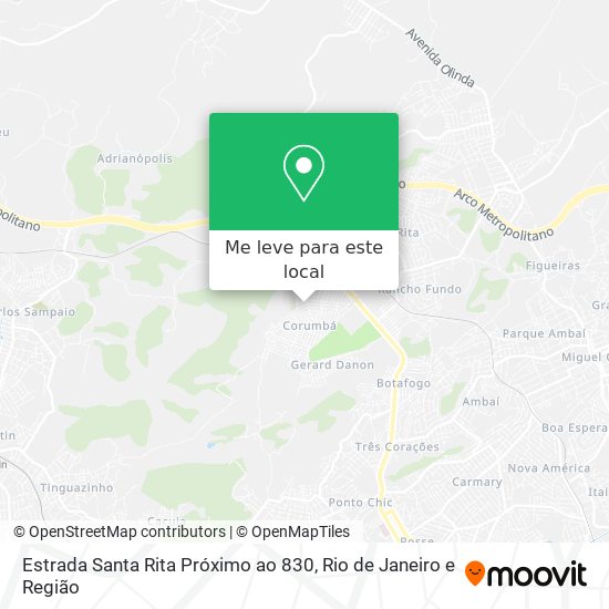 Estrada Santa Rita Próximo ao 830 mapa