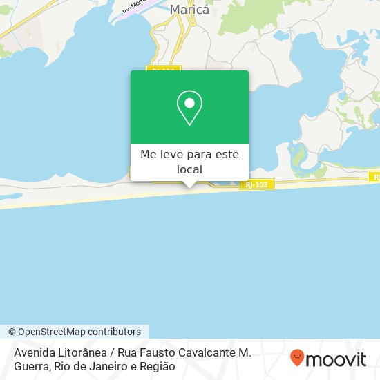 Avenida Litorânea / Rua Fausto Cavalcante M. Guerra mapa