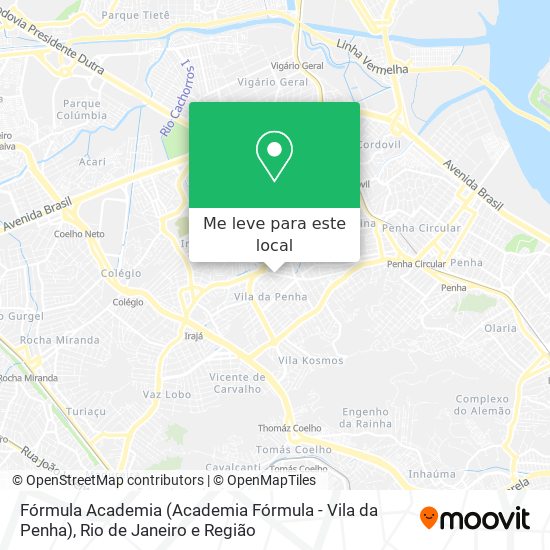 Fórmula Academia (Academia Fórmula - Vila da Penha) mapa