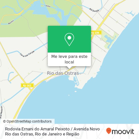 Rodovia Ernani do Amaral Peixoto / Avenida Novo Rio das Ostras mapa