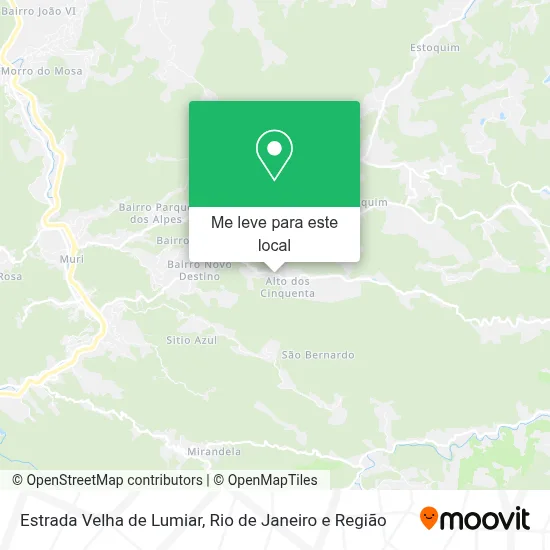 Estrada Velha de Lumiar mapa