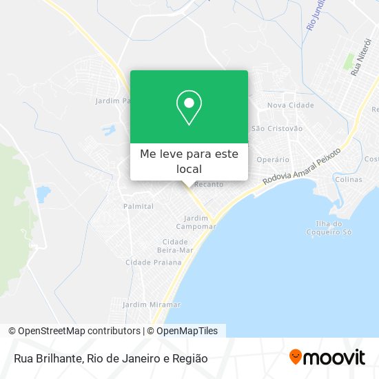 Rua Brilhante mapa