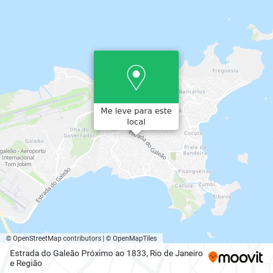 Estrada do Galeão Próximo ao 1833 mapa