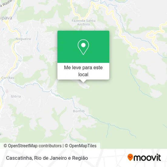 Cascatinha mapa