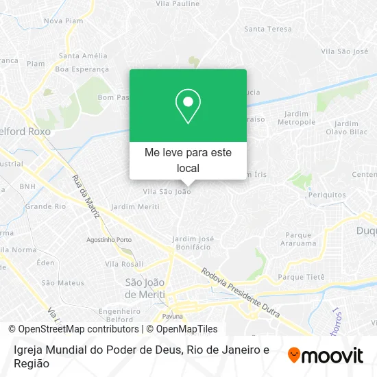 Igreja Mundial do Poder de Deus mapa