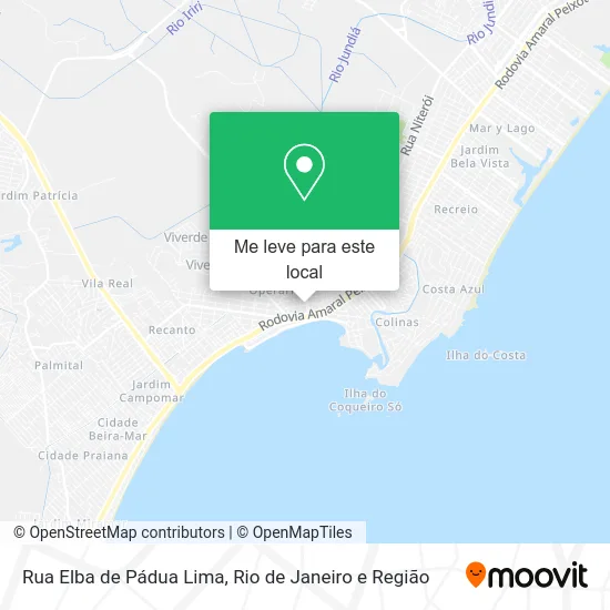 Rua Elba de Pádua Lima mapa